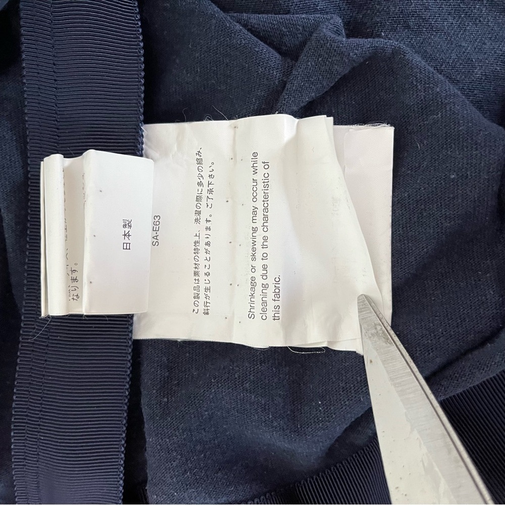 SACAI sz 1 S Navy Blue Short Sleeve Tshirt Tee Paradise Garage Side Zippers - Picture 12 of 14